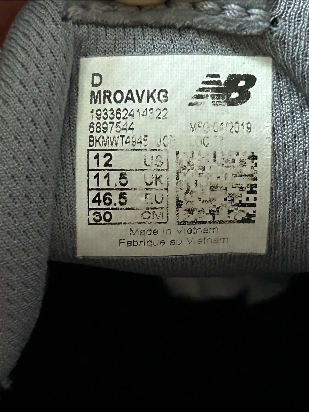 New Balance Fresh Foam Roav Mens Grey Running Shoes MROAVKG Men’s 12